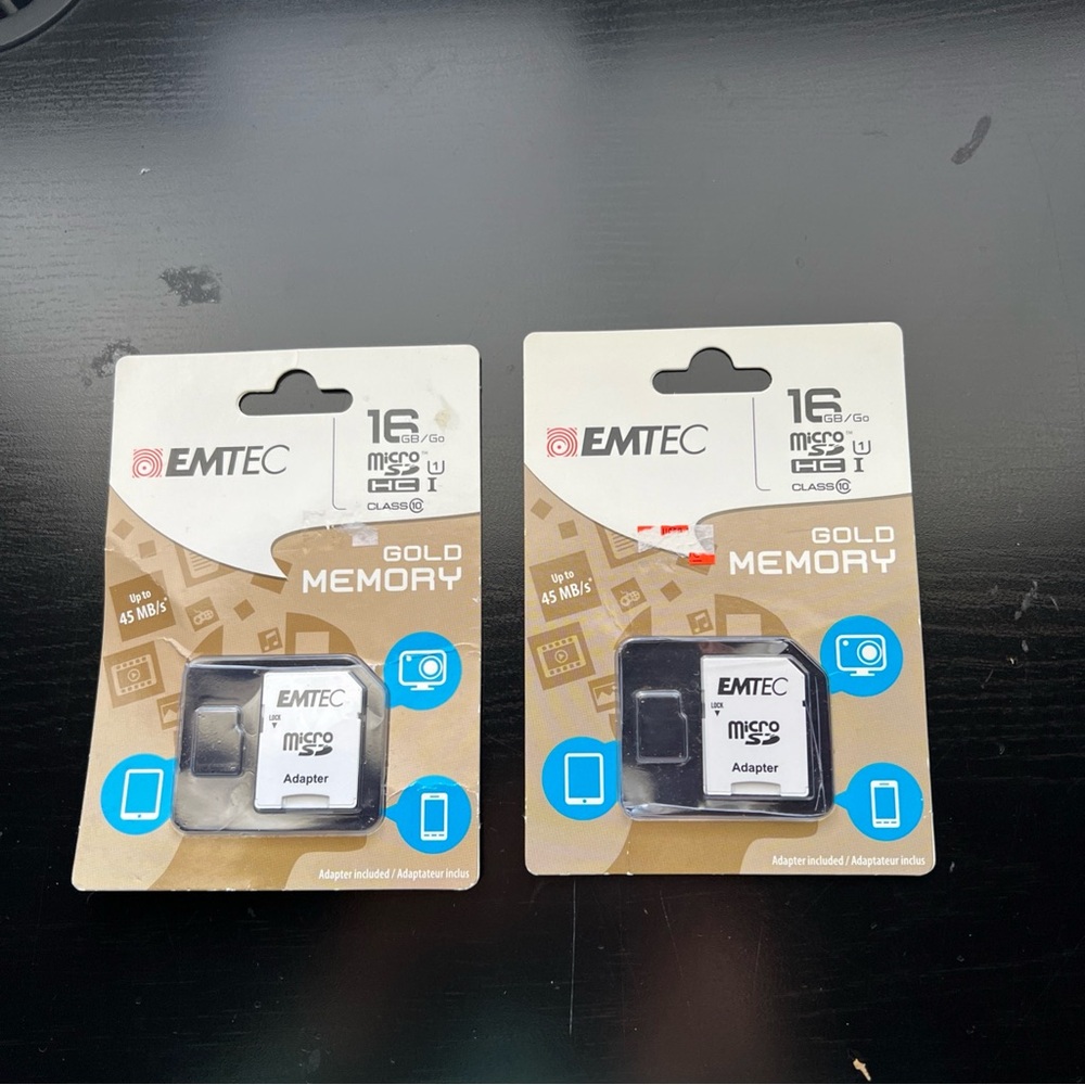 EMTEC 16GB MicroSD Card no Adapter lot of 2